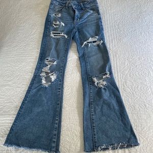 American Eagle super high rise flare jeans